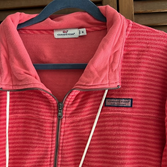 Vineyard Vines Tonal Striped Full Zip Shep Shirt - Picture 2 of 3